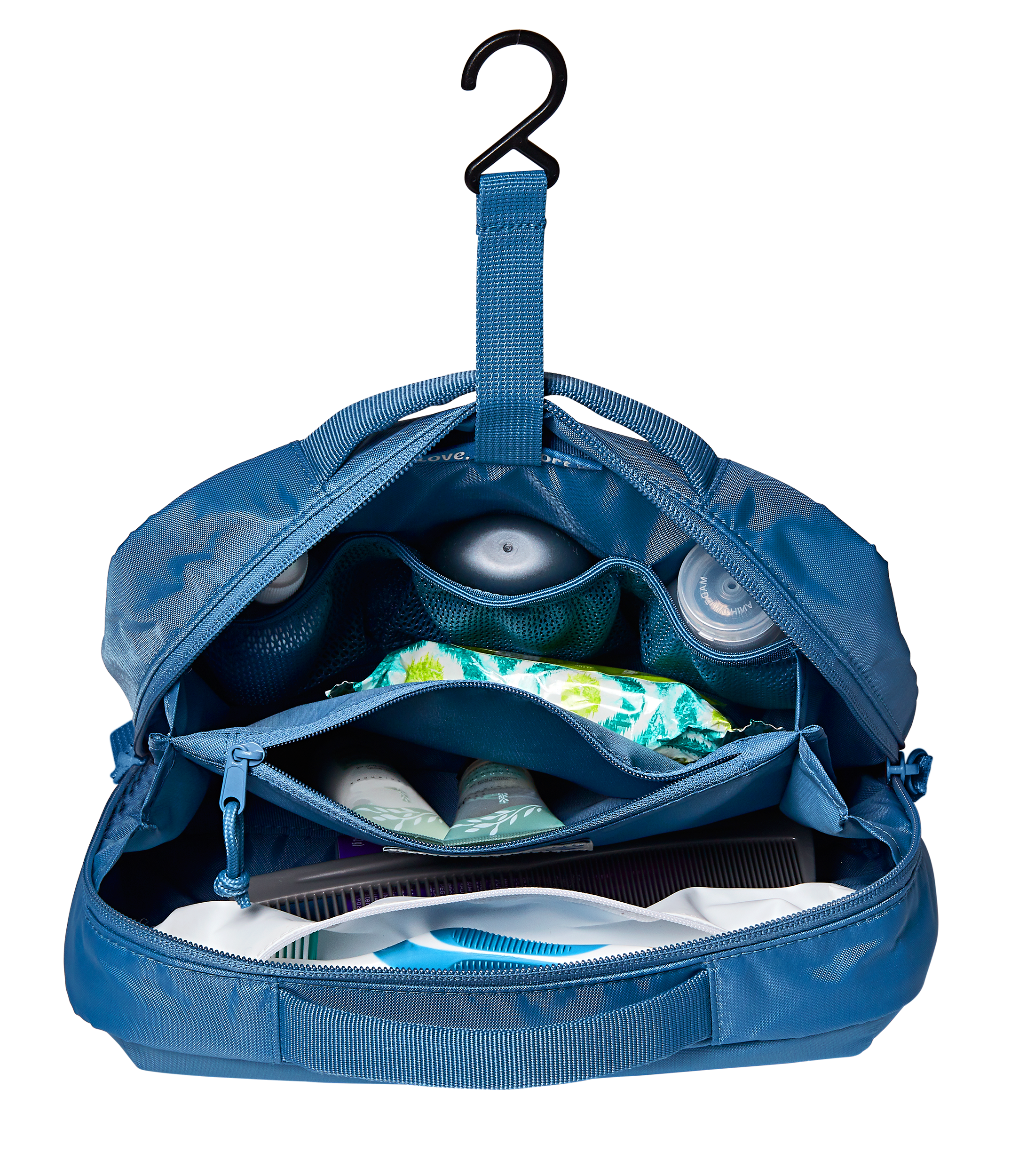 22" Carry On Luggage Toiletry Bag Elemental Blue Set - Image 6