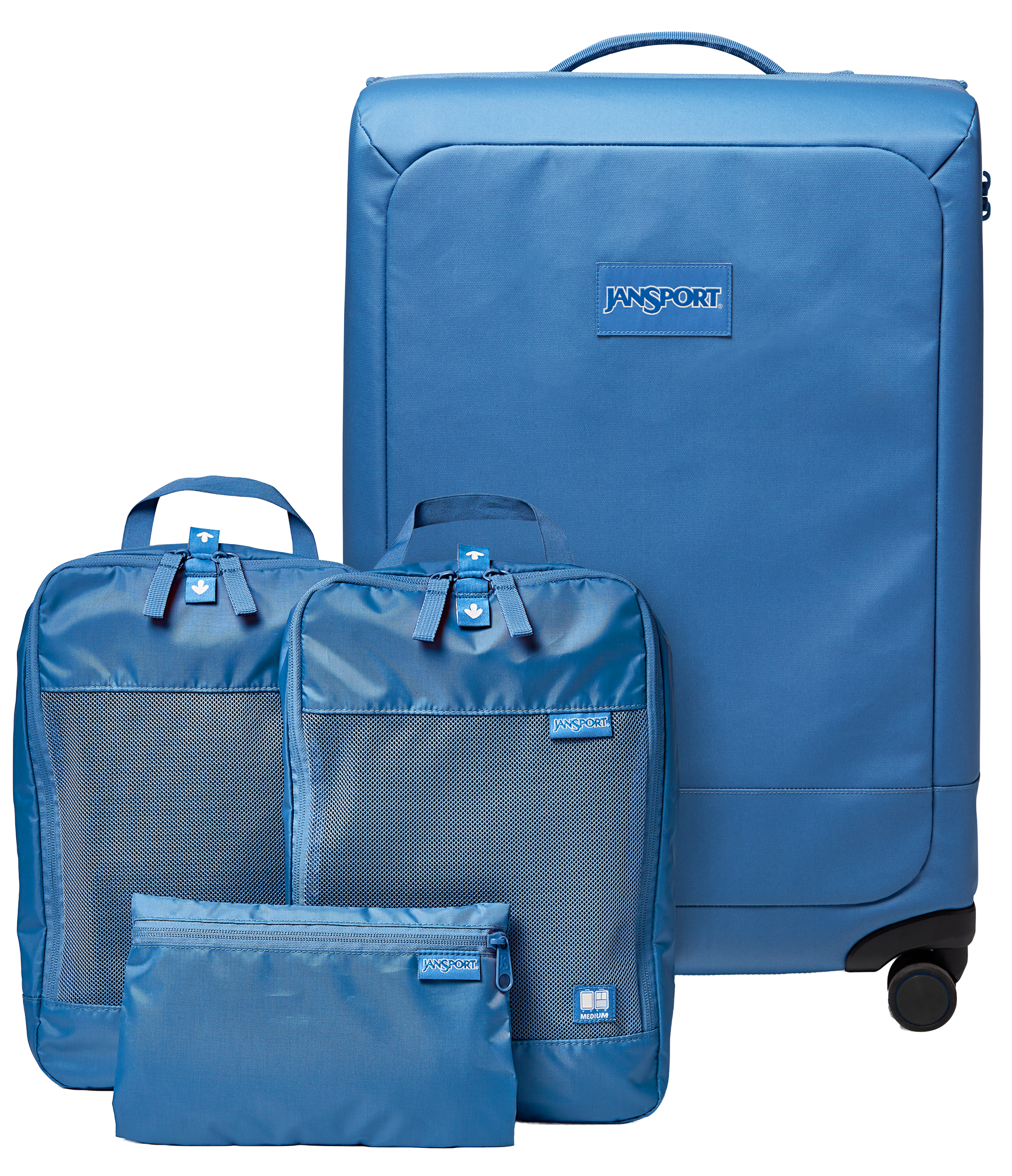 26" Checked Luggage Packing Cubes Elemental Blue Set